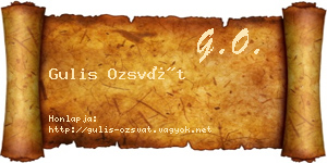 Gulis Ozsvát névjegykártya